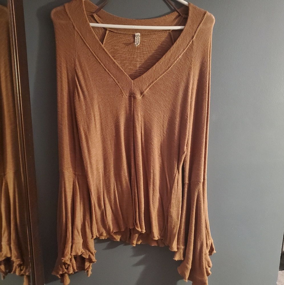 Free People Bell Sleeve Top NWOT